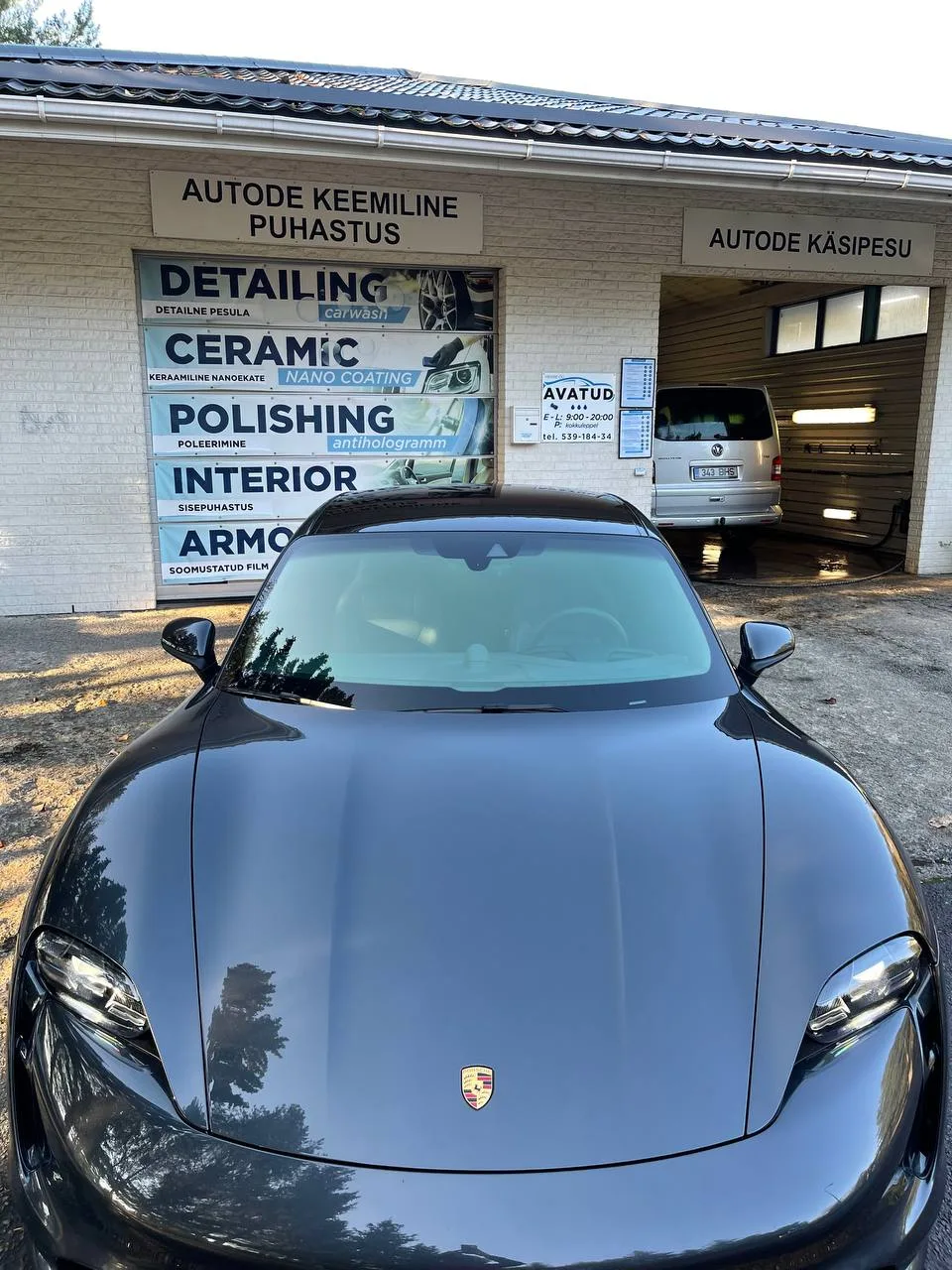 Photo of a professional exterior car wash in Tallinn