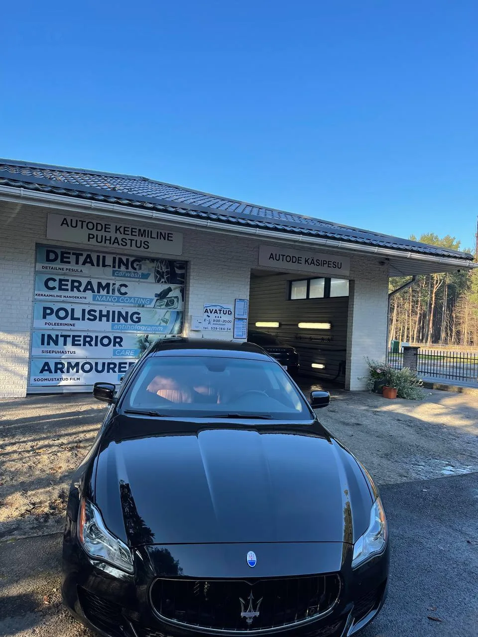 Photo of a professional external car wash with the best car chemicals in Tallinn