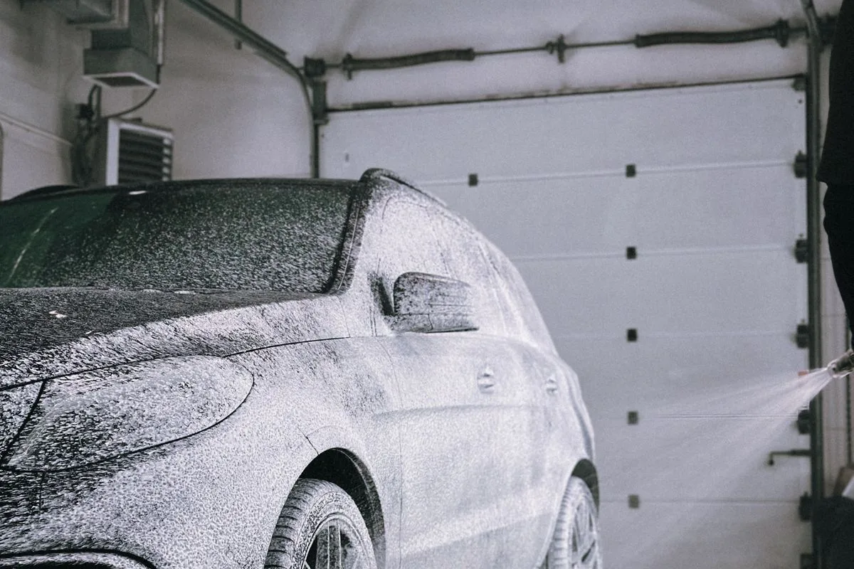 Professional exterior car wash