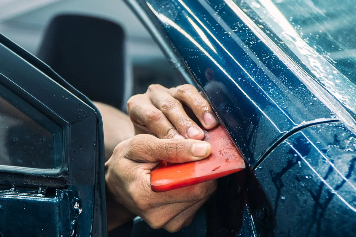 Car with protected paintwork